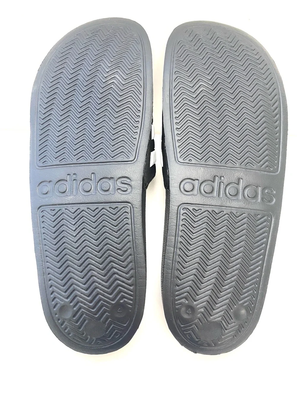 Adidas Youth Blue/White Adilette Shower Slides Sz 4